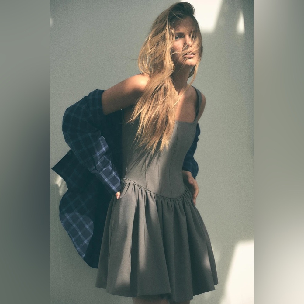 Zara ruched corset dress